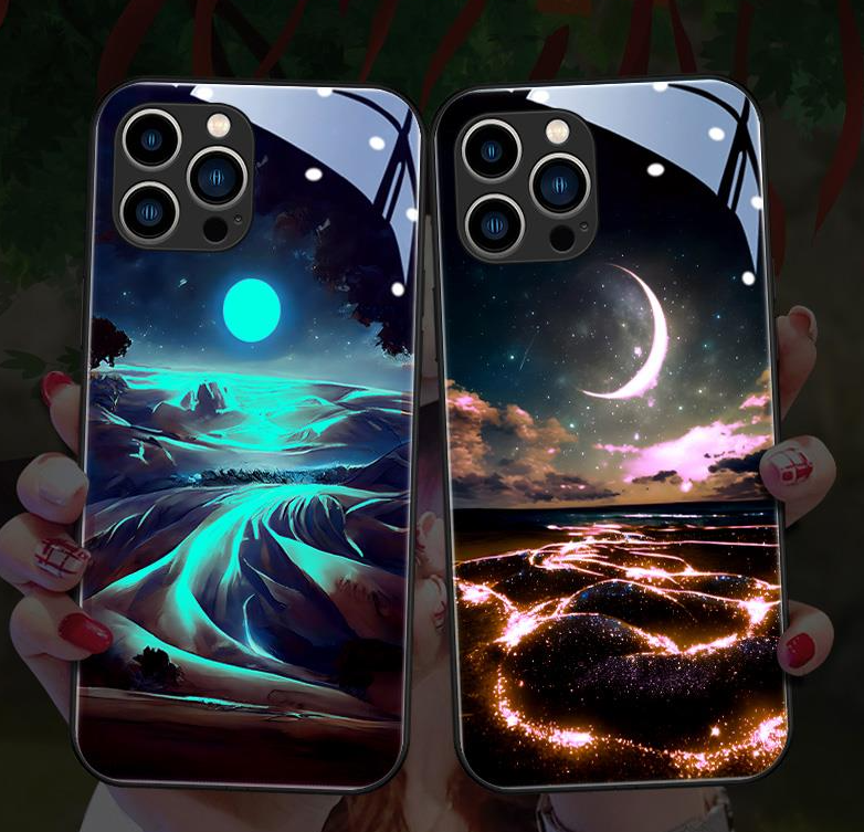 Mobile Phone Case New Beautiful Will Glow When You Call Advanced Atmosphere Light